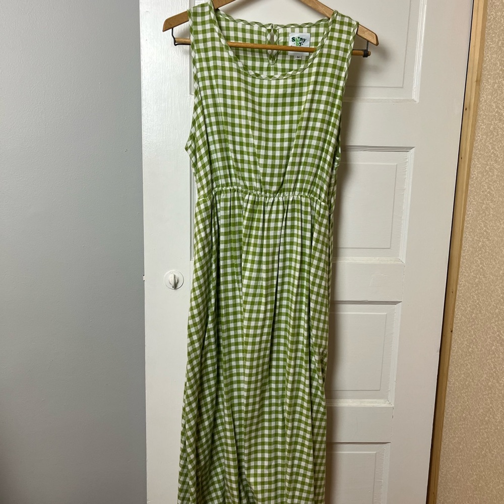 Shiny By Nature Gingham Sleeveless Dress